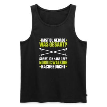 Nordic Walking Nordic Walker Nordic Walken - Männer Premium Bio Tank Top - Schwarz - Vorne - Michal (187cm)