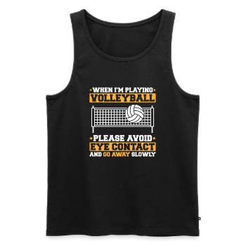 Volleyball Volleyball Player Volleyball Player Volley - Men's Premium Organic Tank Top - black - Front - AI Model Male 178 light (178cm)
