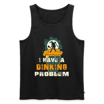 Pickleball T Shirt I Have a Dinking Problem - Men's Premium Organic Tank Top - black - Front - AI Model Male 178 light (178cm)