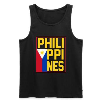 Philippinen - Männer Premium Bio Tank Top - Schwarz - Vorne - AI Model Male 178 light (178cm)