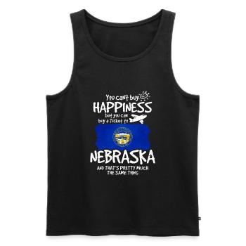 Nebraska - Männer Premium Bio Tank Top - Schwarz - Vorne - Michal (187cm)