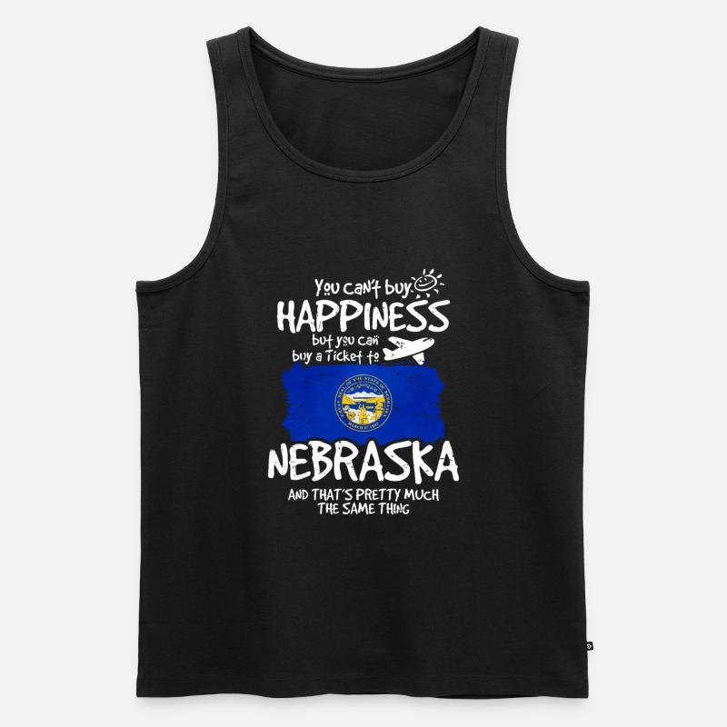 Nebraska - Männer Premium Bio Tank Top - Schwarz