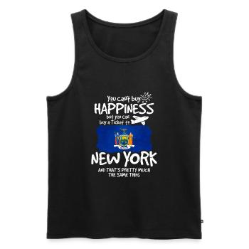 New York - Männer Premium Bio Tank Top - Schwarz - Vorne - Michal (187cm)