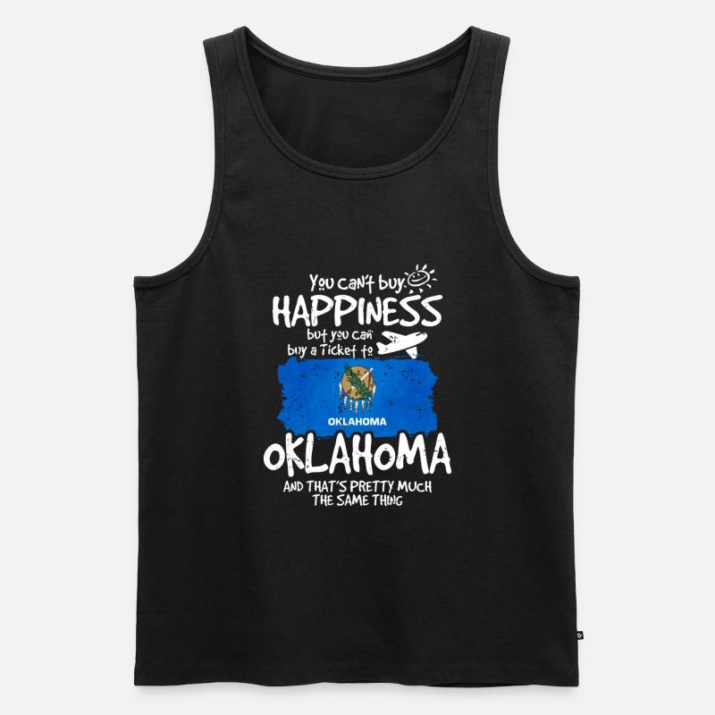 Oklahoma - Männer Premium Bio Tank Top - Schwarz