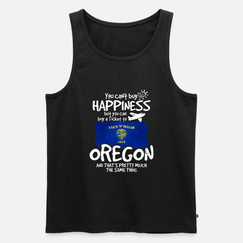 Oregon - Männer Premium Bio Tank Top - Schwarz