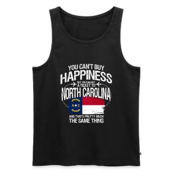 North Carolina - Männer Premium Bio Tank Top - Schwarz - Vorne - AI Model Male 178 light (178cm)