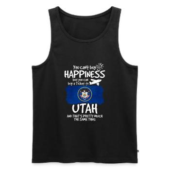 Utah - Männer Premium Bio Tank Top - Schwarz - Vorne - Michal (187cm)