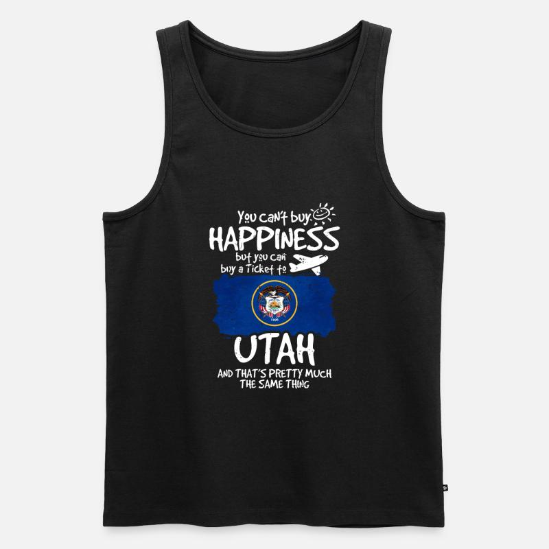 Utah - Männer Premium Bio Tank Top - Schwarz