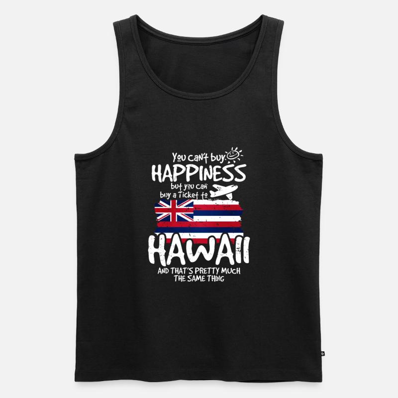 Hawaii - Männer Premium Bio Tank Top - Schwarz