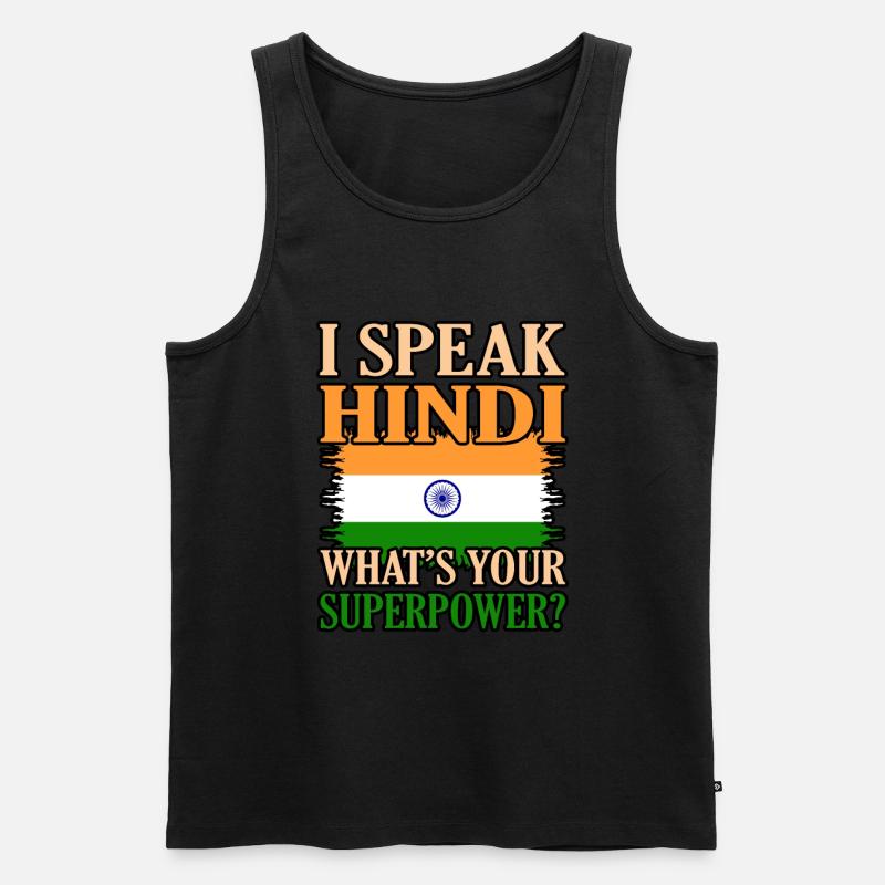 Indien - Männer Premium Bio Tank Top - Schwarz