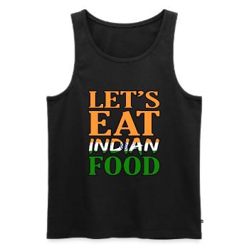 Indien - Männer Premium Bio Tank Top - Schwarz - Vorne - AI Model Male 178 light (178cm)