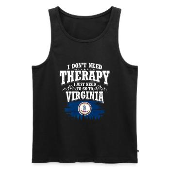 Virginia - Männer Premium Bio Tank Top - Schwarz - Vorne - AI Model Male 178 light (178cm)