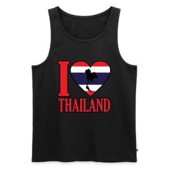 Thaïlande - Débardeur bio Premium Homme - noir - Devant - AI Model Male 178 light (178cm)