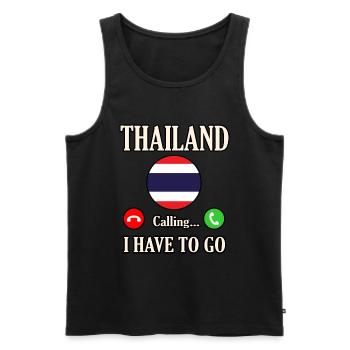 Thaïlande - Débardeur bio Premium Homme - noir - Devant - AI Model Male 178 light (178cm)