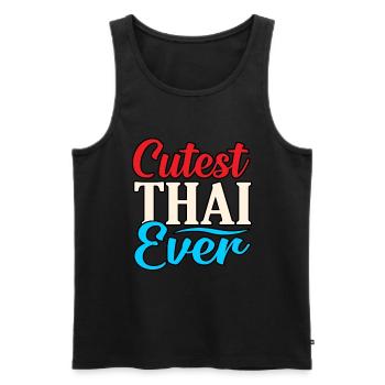 Thaïlande - Débardeur bio Premium Homme - noir - Devant - AI Model Male 178 light (178cm)