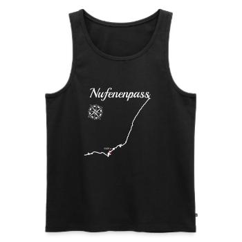 Nufenenpass-Serpentinen - Männer Premium Bio Tank Top - Schwarz - Vorne - AI Model Male 178 light (178cm)