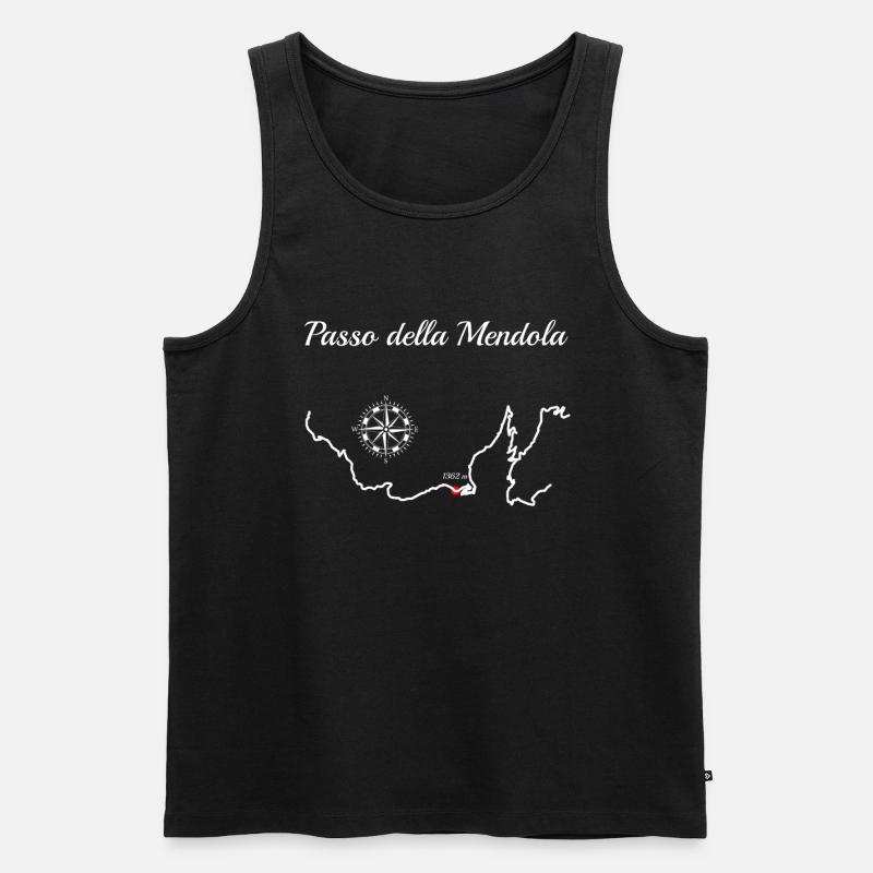 Passo Della Mendola Serpentiner - Männer Premium Bio Tank Top - Schwarz