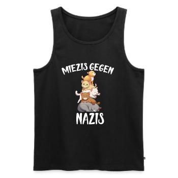 Miezis gegen Nazis Anime Katzen - Männer Premium Bio Tank Top - Schwarz - Vorne - Michal (187cm)