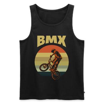 BMX Passion Extrême - Débardeur bio Premium Homme - noir - Devant - AI Model Male 178 light (178cm)