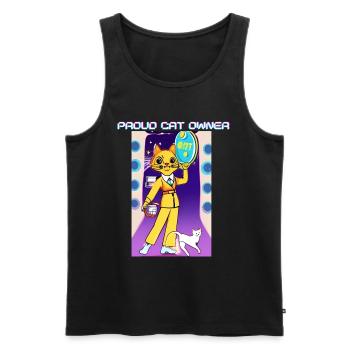 Proud Cat Owner - Männer Premium Bio Tank Top - Schwarz - Vorne - Michal (187cm)