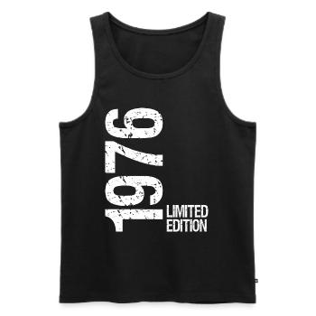 1976 Limited Edition - Men's Premium Organic Tank Top - black - Front - Michal (187cm)