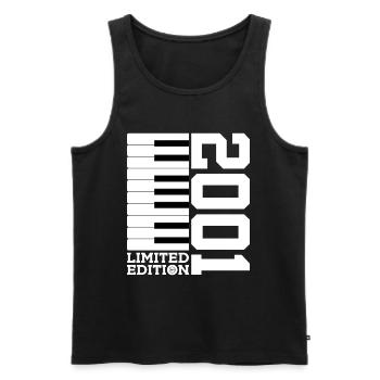 KLAVIER 25. GEBURTSTAG PIANO LIMITED EDITION 2001 - Männer Premium Bio Tank Top - Schwarz - Vorne - Michal (187cm)