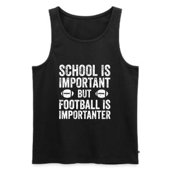 Schule ist wichtig Fußball ist wichtiger - Männer Premium Bio Tank Top - Schwarz - Vorne - AI Model Male 178 light (178cm)