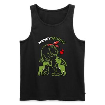 Nannysaurus Nanny 2 Kids Dinosaur Mother's Day - Men's Premium Organic Tank Top - black - Front - Michal (187cm)