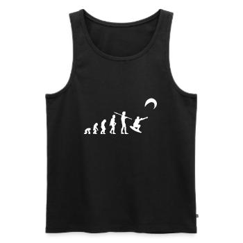 Kitersurfer Evolution Kiteboarding Kitesurfen - Männer Premium Bio Tank Top - Schwarz - Vorne - AI Model Male 178 light (178cm)