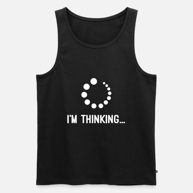 Funny Programmer I'm Thinking - Men's Premium Organic Tank Top - black