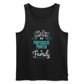 Mignon portugais Pointer Design Family Dog Giftn - Débardeur bio Premium Homme - noir - Devant - Michal (187cm)