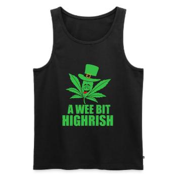 Ein kleines bisschen Highrish Funny 420 Weed Marihuana - Männer Premium Bio Tank Top - Schwarz - Vorne - Michal (187cm)