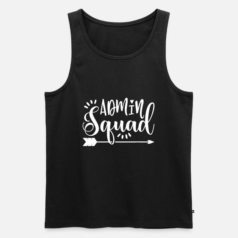 Schul-Admin-Geschenk Admin-Trupp - Männer Premium Bio Tank Top - Schwarz