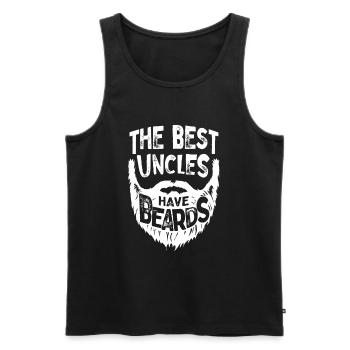 Die besten Onkel haben Bärte Bärte Männer Vater - Männer Premium Bio Tank Top - Schwarz - Vorne - Michal (187cm)