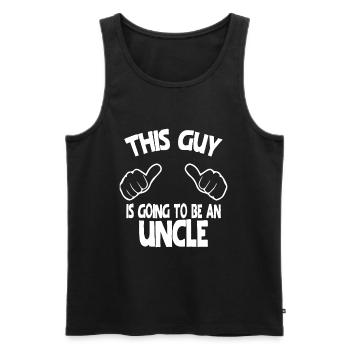 This Guy Is Going To Be An Uncle - Men's Premium Organic Tank Top - black - Front - AI Model Male 178 light (178cm)