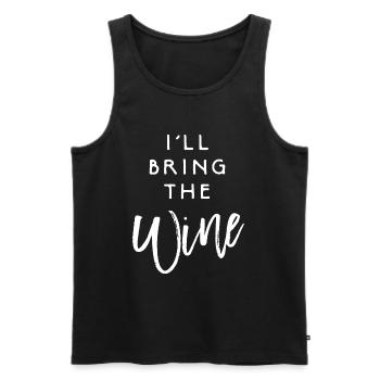 I'll Bring The Wine - Men's Premium Organic Tank Top - black - Front - AI Model Male 178 light (178cm)