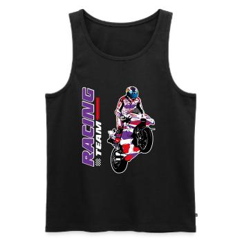 Motorcycle Racing - Superbike - Men's Premium Organic Tank Top - black - Front - AI Model Male 178 light (178cm)