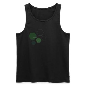 Tesla | Musk, future, development, android - Men's Premium Organic Tank Top - black - Front - AI Model Male 178 light (178cm)