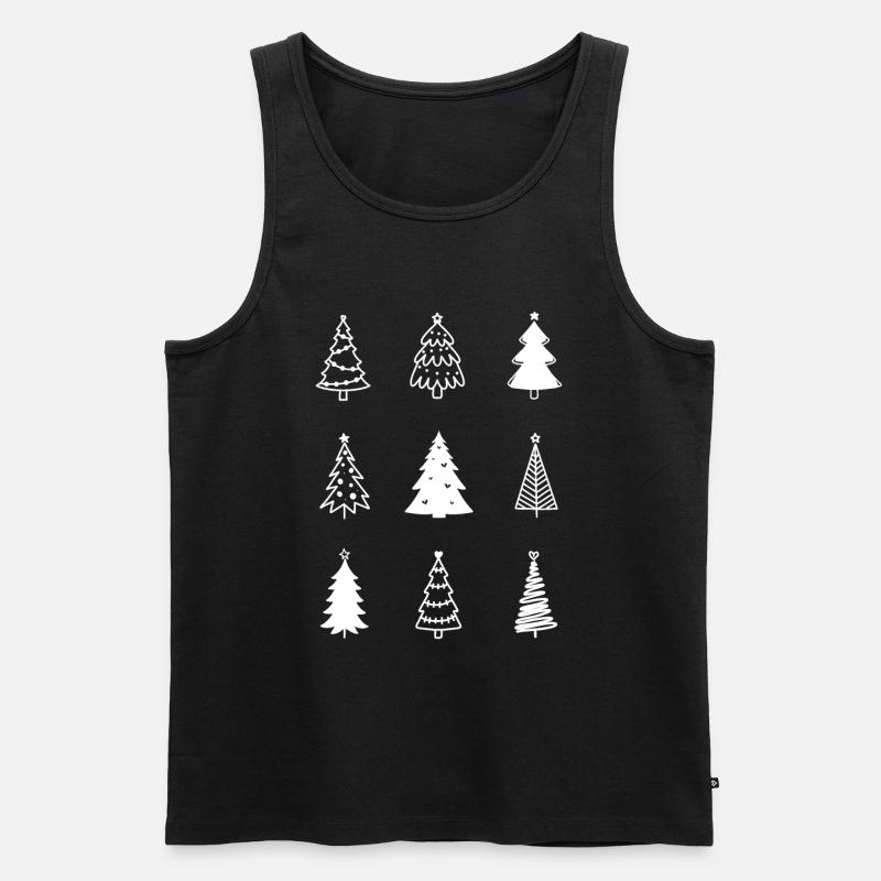 Weihnachtsbäume - Männer Premium Bio Tank Top - Schwarz