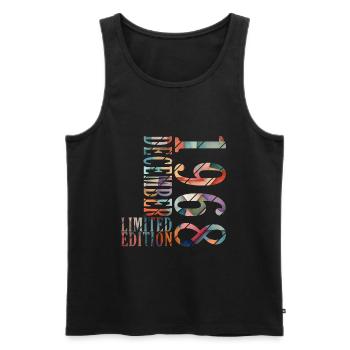 55th birthday born December 1968 Original 196 - Men's Premium Organic Tank Top - black - Front - Michal (187cm)