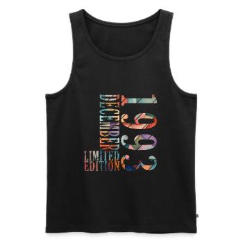 30. Geburtstag Jahrgang Dezember 1993 Original 199 - Männer Premium Bio Tank Top - Schwarz - Vorne - Michal (187cm)