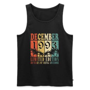 30. Geburtstag Jahrgang Dezember 1993 Original 199 - Männer Premium Bio Tank Top - Schwarz - Vorne - Michal (187cm)