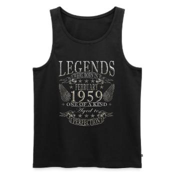 Vintage Made In 1959 65 ans d’être génial - Débardeur bio Premium Homme - noir - Devant - Michal (187cm)