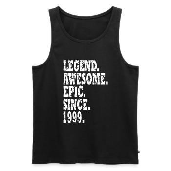Vintage 1999 Legend Birth Year 1999 Gift - Men's Premium Organic Tank Top - black - Front - Michal (187cm)