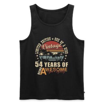 54th Birthday Gift Gift Idea 54 Years 1970 - Men's Premium Organic Tank Top - black - Front - Michal (187cm)