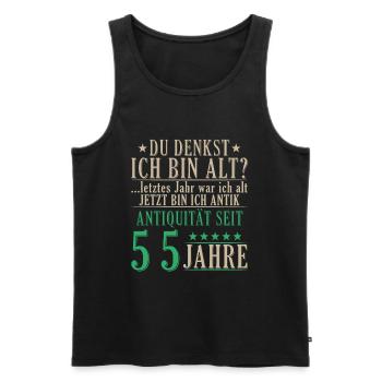 Antiquität 55 Jahre alt - 55. Geburtstag Spruch - Männer Premium Bio Tank Top - Schwarz - Vorne - Michal (187cm)