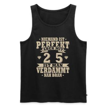 25. Geburtstag 25 Jahre 1999 Jahrgang Geschenk - Männer Premium Bio Tank Top - Schwarz - Vorne - Michal (187cm)