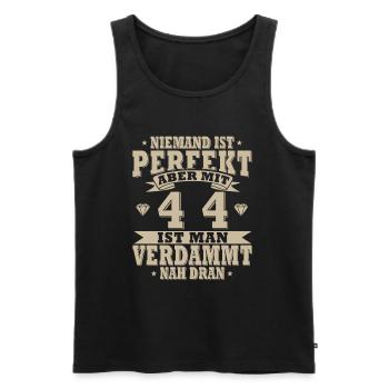 44. Geburtstag 44 Jahre 1980 Jahrgang Geschenk - Männer Premium Bio Tank Top - Schwarz - Vorne - AI Model Male 178 light (178cm)