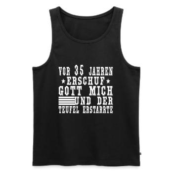 35 Jahre Spruch - 35. Geburtstag lustig 35ter - Männer Premium Bio Tank Top - Schwarz - Vorne - Michal (187cm)