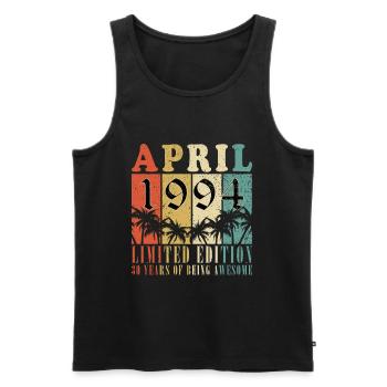 30. Geburtstag April 1994 - Männer Premium Bio Tank Top - Schwarz - Vorne - Michal (187cm)